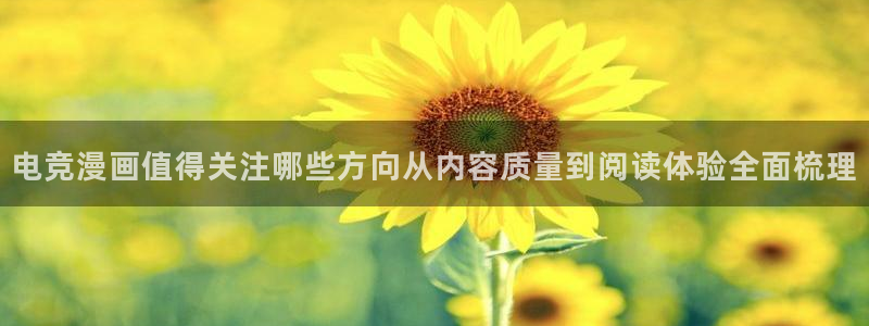 梦漫漫画每日漫画更新：电竞漫画值得关注哪些方向从内容质量到阅读体验全面梳理
