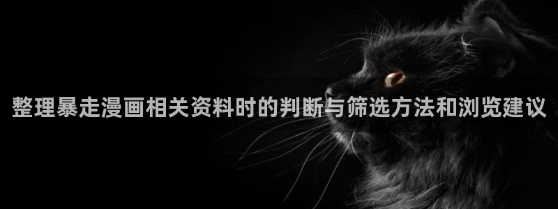 梦漫漫画漫画频道:整理暴走漫画相关资料时的判断与筛选方法和浏览建议